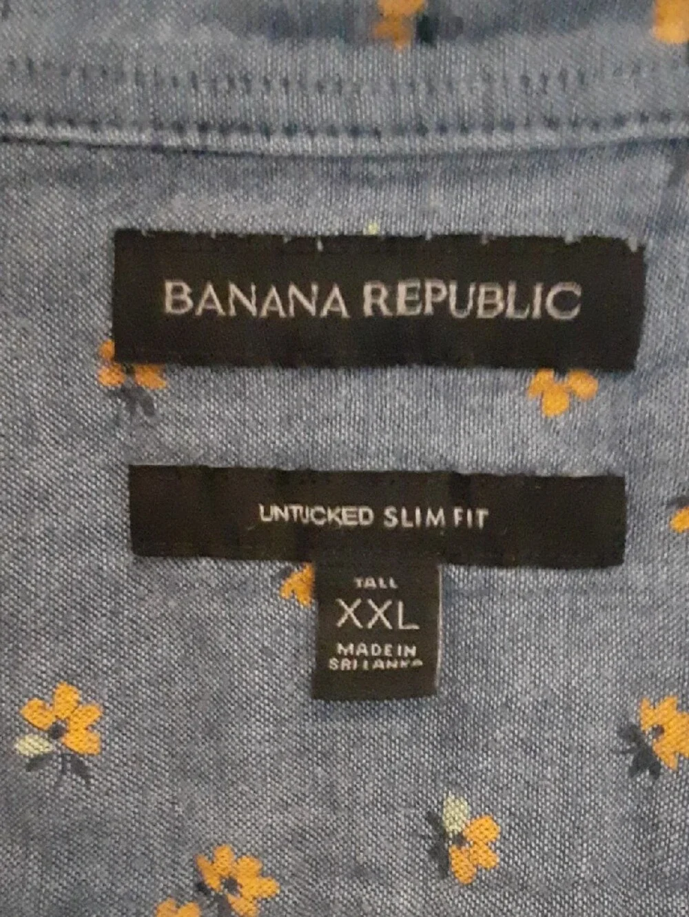 Banana Republic Blue Printed Lightweight Shirt